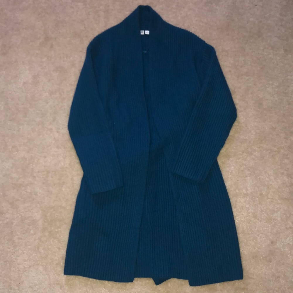NWOT Uniqlo U Royal Blue Ribbed Cardigan